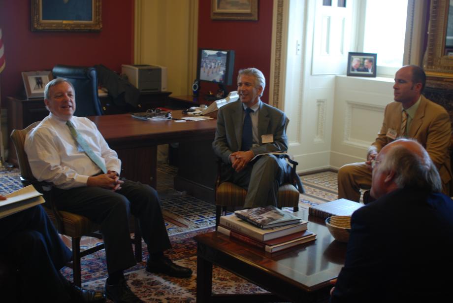 Durbin met with leaders of several National Environmental Groups to discuss energy issues.